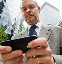 Businessman with smartphone