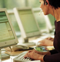 Woman in Call Centre