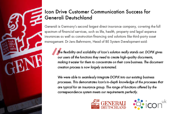 Icon Uk Drive Customer Communications Success for Generali Deutschland