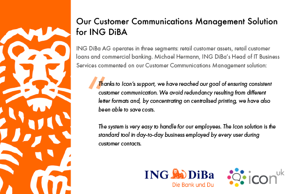 DOPiX is our Customer Communications Management Solution for ING DiBa